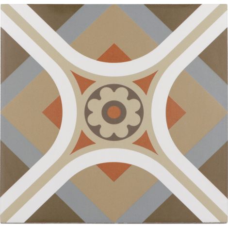 Aelle - Carrelage sol / mur effet ciment à motif 20x20 cm RIVOLI - CINQUE - Vendu par boîte de 1 m² (1/2)