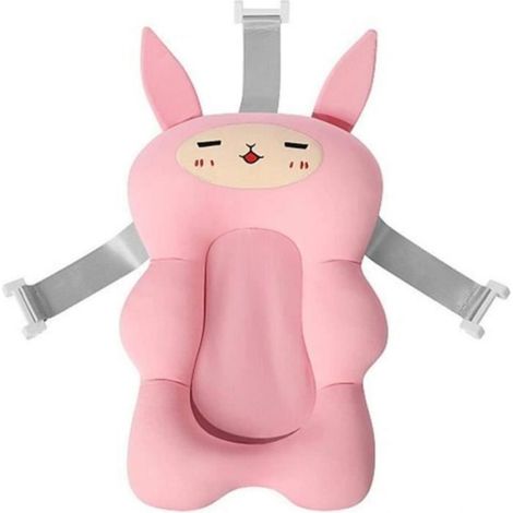 Coussin de bain pour bébé,Coussin De Baignoire Bebe,Nouveau-né Tapis De Bain,Support De Siège De Bain pour Bébé,Siège De Bain,Rose (1/3)