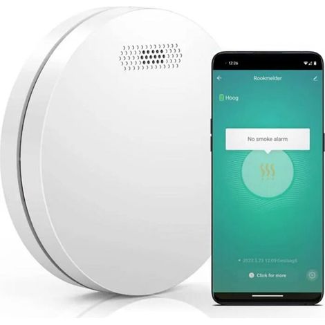Détecteur de Fumée Connecté - Batterie de 10 Ans - Alarme Incendie WiFi avec Smart Life - - 1 pièce