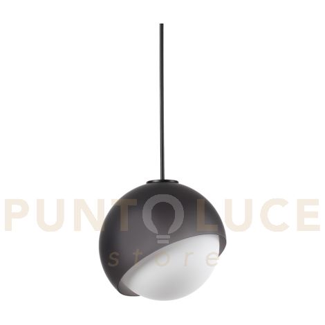 BLOOM LAMPADARIO A SOSPENSIONE 1 LUCE ATTACCO E27 LAMPADINA INCLUSA L.22CM NERO