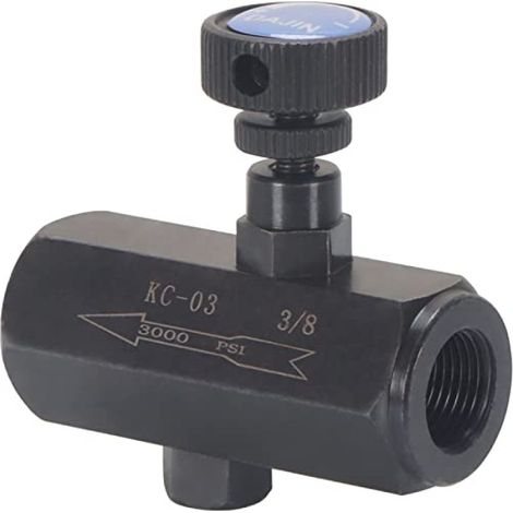 Distributeur hydraulique en acier 3/8 pouce NPT – 3000 PSI, modèle kc-03, pour raccordement haute pression. (1/5)