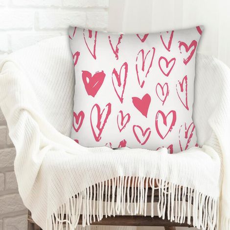 Housse de coussin 45x45 cm en polyester doux et respirant pour décoration de maison pour la saint-valentin (1/5)