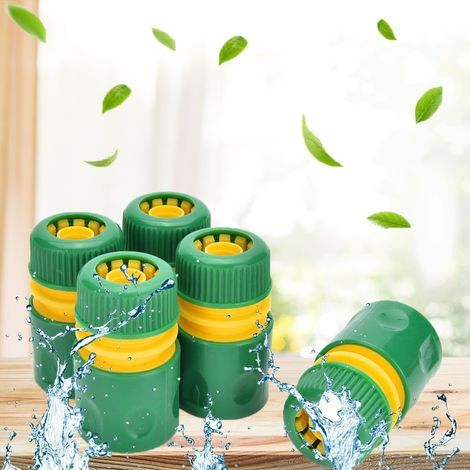 Packung mit 10 Schnellkupplungen für 1/2-Zoll-Gartenschläuche, kompatibel mit Gartenwasserhähnen. (1/5)