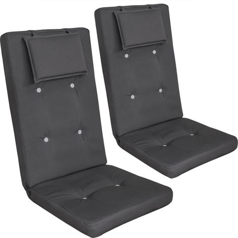 2x Imbottitura per Sedie + Cuscino crema/antracite Antracite (1/5)