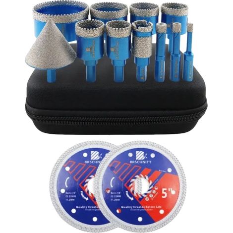 Diamantbohrer Set, Dreieckschaft, Multifunktionales Design, 13 Stück Set (1/2)