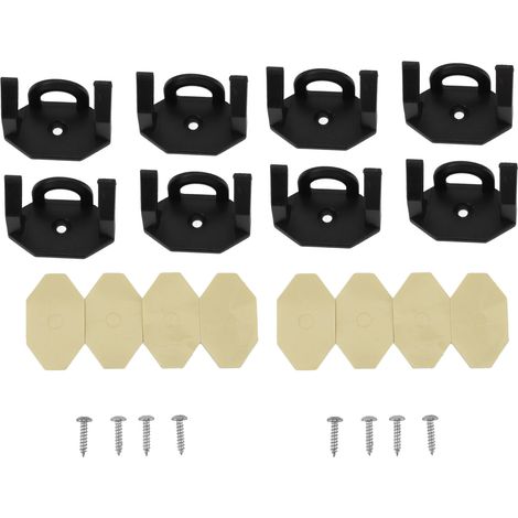 8 Crochets Adhésifs pour Casquettes - Porte-Chapeaux Mural pour Porte, Placard, Bureau, Chambre - Noir (1/5)