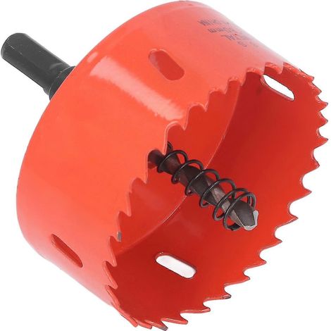 Scie cloche HSS avec mandrin 80 mm, denture acérée, pour le perçage de métaux tendres et de bois. (1/2)