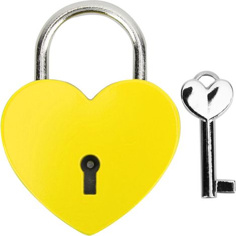 Cadenas Cœur - Métal - 45 x 59 mm - Pour Boîte À Bijoux Journal Intime Valise - 1 Pièce (1/5)