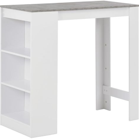 vidaXL Tavolo da Bar con Ripiano Bianco 110x50x103 cm (1/5)