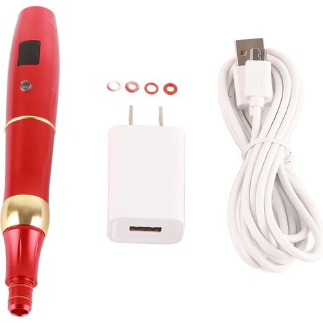 Machine tatouage semi-permanent 3 vitesses, stylo pour sourcils, eye-liner, lèvres, prise US 100-240V rouge (1/5)