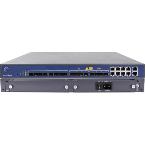 Elfcam® - Pizza-Box EPON OLT ( Optical Line Terminal ), Mettre a Jour Automatique, Gestion Web (4/8/16 PONPorts) (8 PON Ports) (1/5)