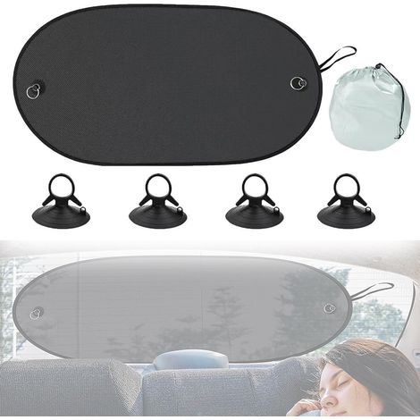 100x50 cm Pare Soleil Voiture Bébé, Chaussette Voiture Pare Soleil, Pare Soleil Voiture avec 4 Ventouse et 1 Sac de Rangement, Bloquer Les Rayons UV, pour Enfants Adultes et Animal Domestique (1/5)