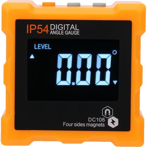 Niveau à bulle électronique LCD étanche IP54 avec base aimantée pour chantier et bricolage