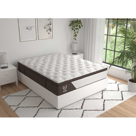Deco In Paris – Matelas hybride 160x200 cm – Mousse haute résilience et ressorts ensachés – 30 cm d'épaisseur – 9 zones de confort – Anti-acariens (1/5)