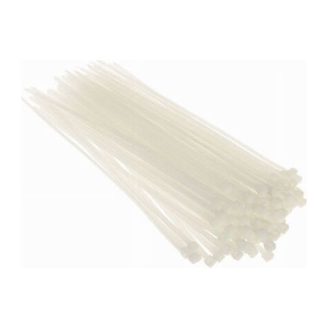 Set 100 Pz Fascette Serracavo Autobloccanti In Nylon Bianco 4.8x200 Mm 48-200-b (1/3)