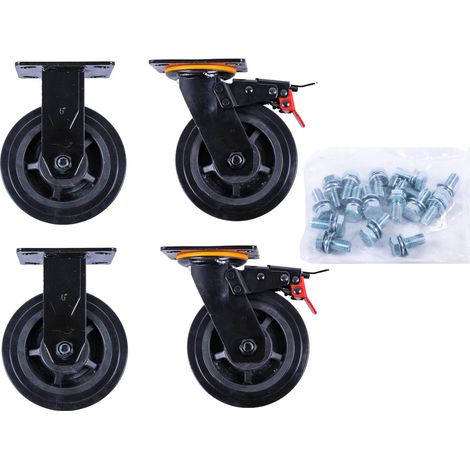 KS TOOLS Satz de ruedas para carro de taller P45 incl. tornillos - 873.7014-R013P