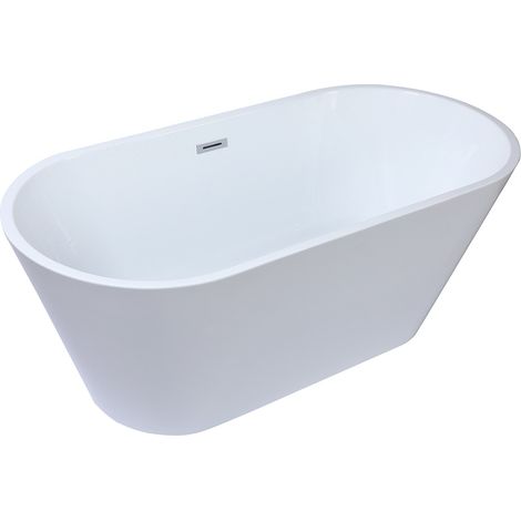 Vasca da bagno freestanding 201 litri 150 x 70 x 58 cm Bianco Di design - TWIGGY