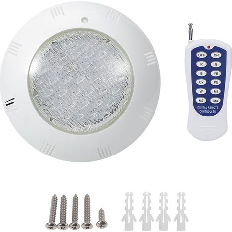Luminaire de piscine LED sous-marine IP68 15W AC12V avec télécommande RGB (1/5)