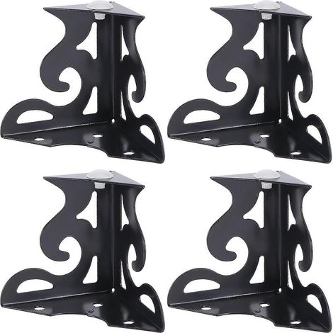 Pieds de table basse avec support, ensemble de 4 pieds de table robustes en fer creux. (1/5)