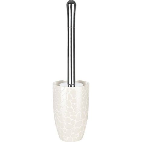 Brosse Wc avec support Céramique DARWIN PEBBLE Blanc Brillant Spirella (1/2)
