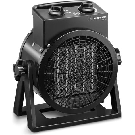 Trotec – Chauffage soufflant céramique 3 kW – 3 allures de chauffe – Protection anti-surchauffe – Débit d'air 200 m³/h pour chantiers et ateliers