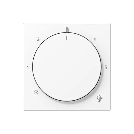 Jung Abdeckung für Thermostat, Thermoplast lackiert, Serie A, schneeweiß matt A 1749 BF WWM