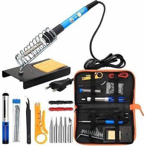 fer A Souder Kit 60w Station De Soudage Pompe Etain Soudure Electronique Temperature Reglable Portable (1/5)