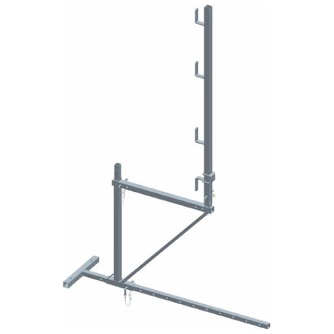 Echafaudage de toit acier de base 1 niveau débord 45cm et garde-corps - DIMOS - 1040 mm