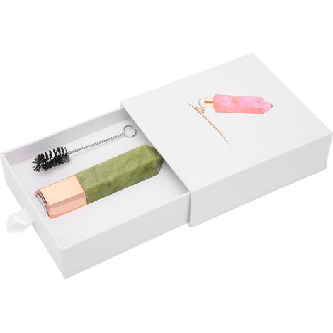 Rouleau massage facial hexagonal jade multifonctionnel vert, tenseur lifting peau anti-rides. (1/5)