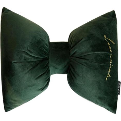 Appuie-tête de Voiture en Velours Vert Coussin de Soutien Tête, Forme Noeud, Confortable et Pratique pour Conduite et Siège Auto (1/5)