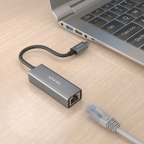 Adaptador USB 3.0 - RJ45 Aisens A109-0898/ 1000Mbps (1/2)