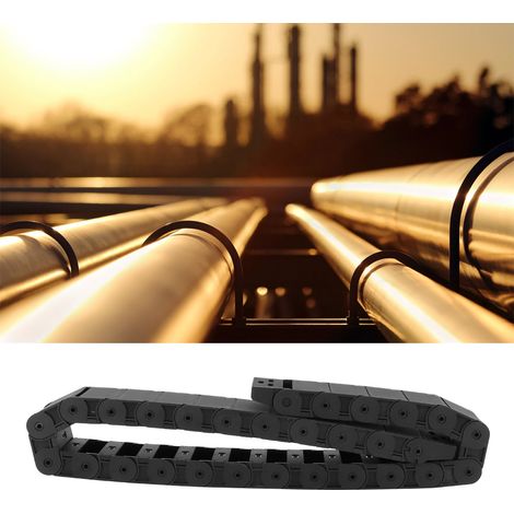 Chaîne porte-câble en nylon noir R38 de 1 mètre pour imprimante 3D et machine CNC, 18 x 50 mm (1/4)