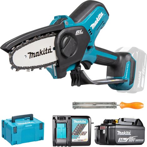 Tijeras de podar de cadena Makita Batería DUC101RF1J de 18 V y 3 Ah