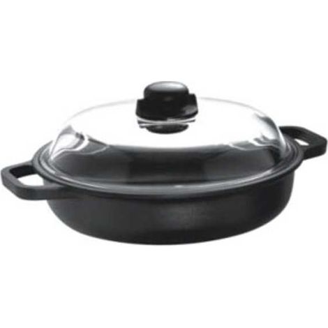 Sartén de 2 asas con tapa, 28 cm, inducción, Risoli