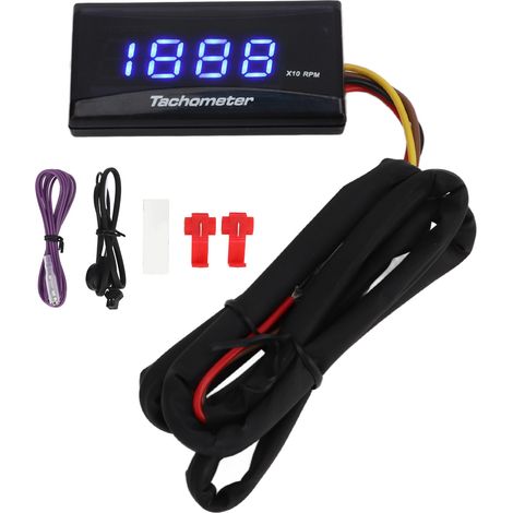 Contagiri per moto DC 12V LCD ultra sottile retroilluminazione impermeabile per modifica blu