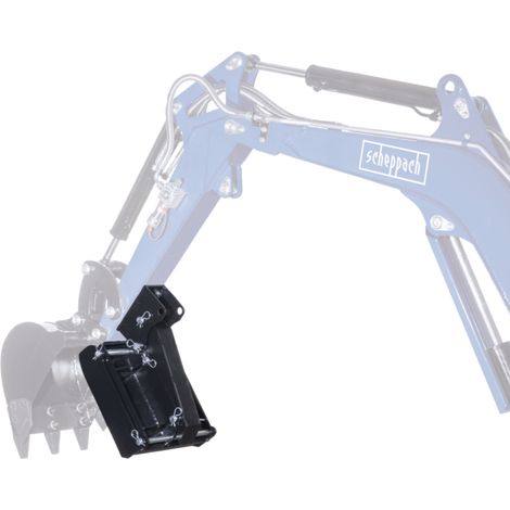 Scheppach Pouce mécanique avec griffe de maintien - compatible avec la mini pelle EXC1400 - 390 x 380 x 225 mm