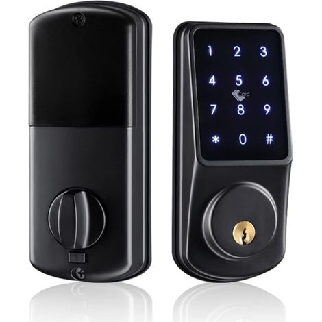 Serrure de porte intelligente Tuya Wifi Serrure De Maison Intellinte Avec Application À Distance Biométrique Empreinte Digitale Carte À Puce Mot De Passe Clé Déverrouiller Serrure De Porte Électroniqu (1/5)