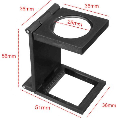 Loupe de Table Compte-fils , Pliable Compteur de fils en métal , grossissement de 10x , loupe de lecture pour travail , bureau maison , réparation , hobby , artisanat , journaux,Loupe
