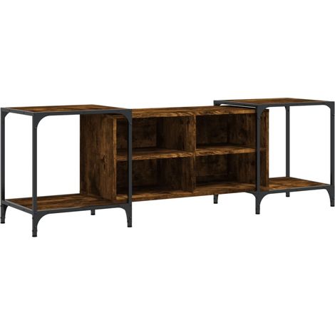 Mobile TV multimediale scaffale per televisione televisione buffet sala da pranzo soggiorno camera da letto rovere affumicato 153 x 37 x 50 cm derivati del legno marrone 020027346