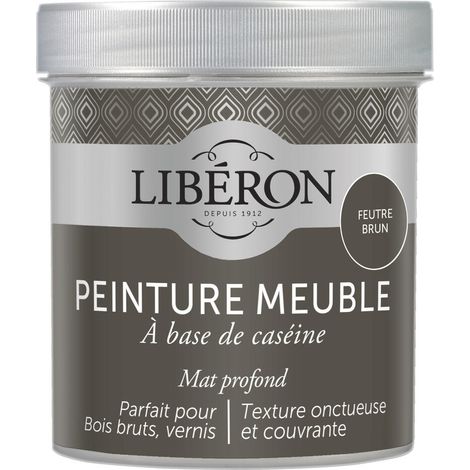 Peinture meuble à base de caséine LIBERON Feutre brun mat 500 ML