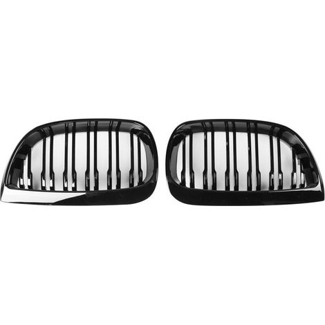 Griglia anteriore a doppio rene, griglia sportiva di ricambio per BMW Serie 1 E81 E87 E88 2004-2007, nero lucido.