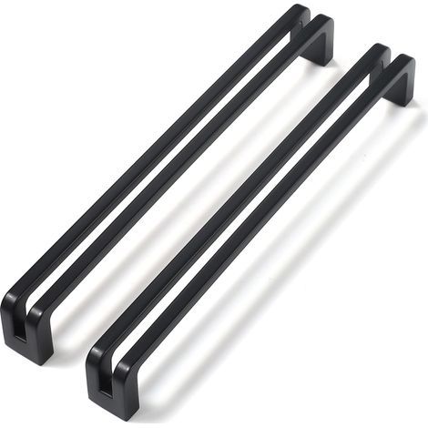 Lot de 6 Poignée Meuble Noire 128 mm Poignee de Meuble Cuisine Poignee Placard Poignée Tiroir (1/5)
