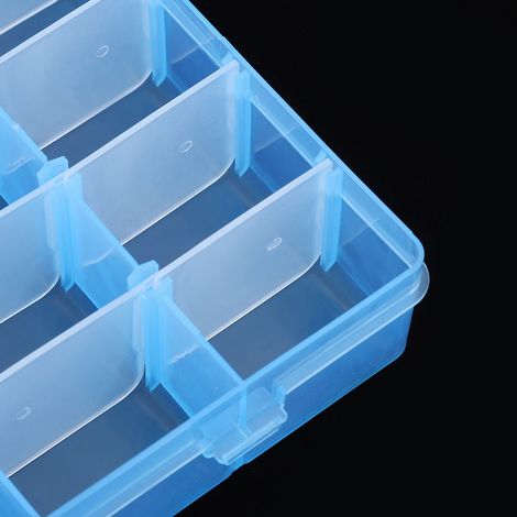 Boîte à bijoux en plastique transparent à 36 compartiments, boîte de rangement pour accessoires et perles avec élastique, recommandée en combinaison avec JY01087. (1/5)