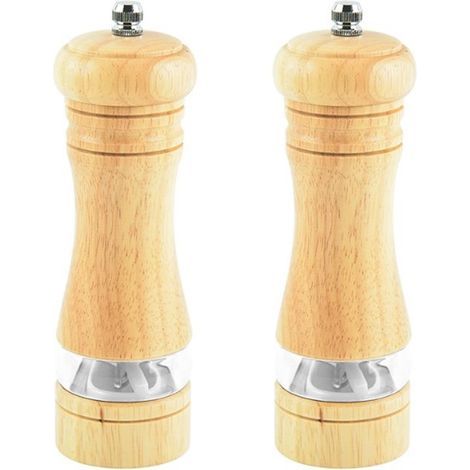 Pfeffermühle, hölzernes Salz- und Pfeffermühlen-Set, klassische manuelle Salzmühle, Pfeffermühlen-Set (1/5)