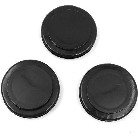 Lot de 3 Ensembles d'anneaux et de Capuchons pour Parasol de Table de terrasse, Ensemble de Bouchons et Capuchons pour Anneau de Trou Plus épais pour Parasol de Taille Standard (Noir) (1/4)