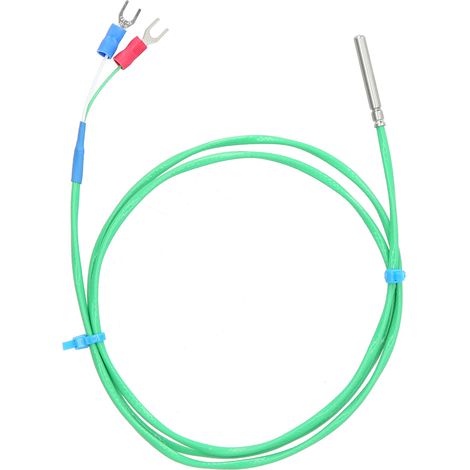 Sonde thermocouple de type K, ligne de mesure de température en silicone ultra-souple 0200℃ verte 4x30mm (3 mètres) (1/5)