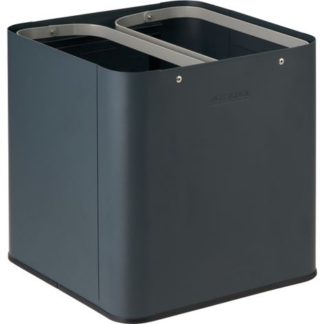 Corps de poubelle de tri sélectif Venus Flex - 2x12l - anthracite - RAL 7016 (1/4)
