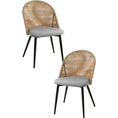 Packs Sillas Comedor - Pack 2 Sillas Torsa - Gris oscuro (1/5)