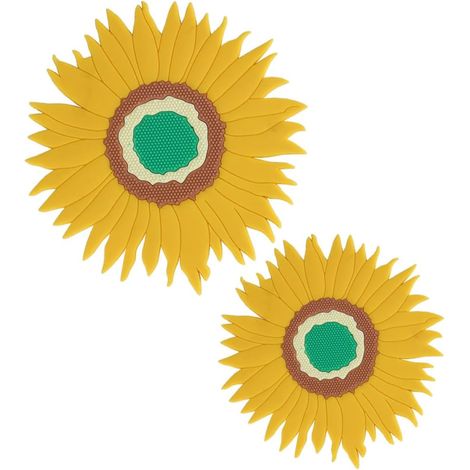 Set de Table pour Résistant la Chaleur Décoration de Table à Dîner et Antidérapant en PVC Forme Tournesol Isolant Thermique 2pcs (1/5)