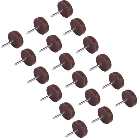 100 patins de protection antidérapants pour meubles (canapé, chaise, table), clous de fixation, 18 mm x 5 mm (1/5)